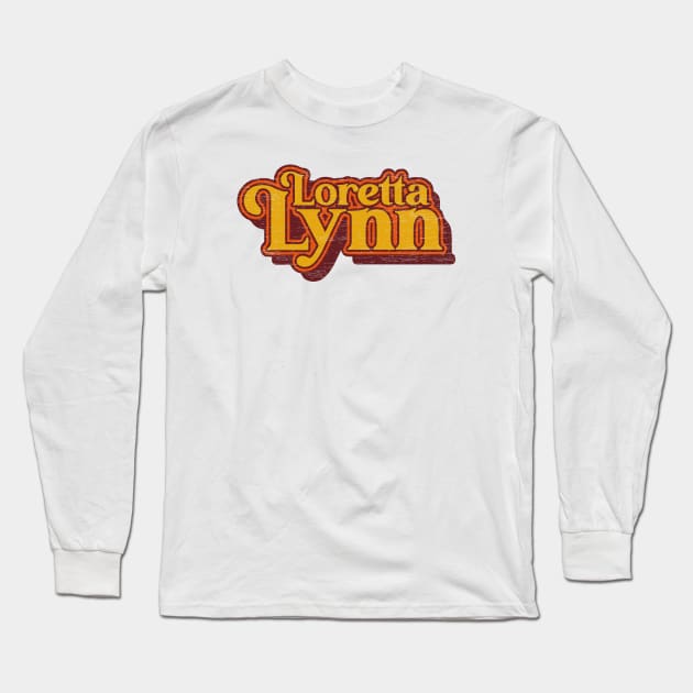 Loretta Lynn / Country Music Legend Long Sleeve T-Shirt by Ilustra Zee Art